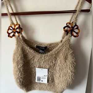 NWT Forever 21 Fuzzy Crop Top